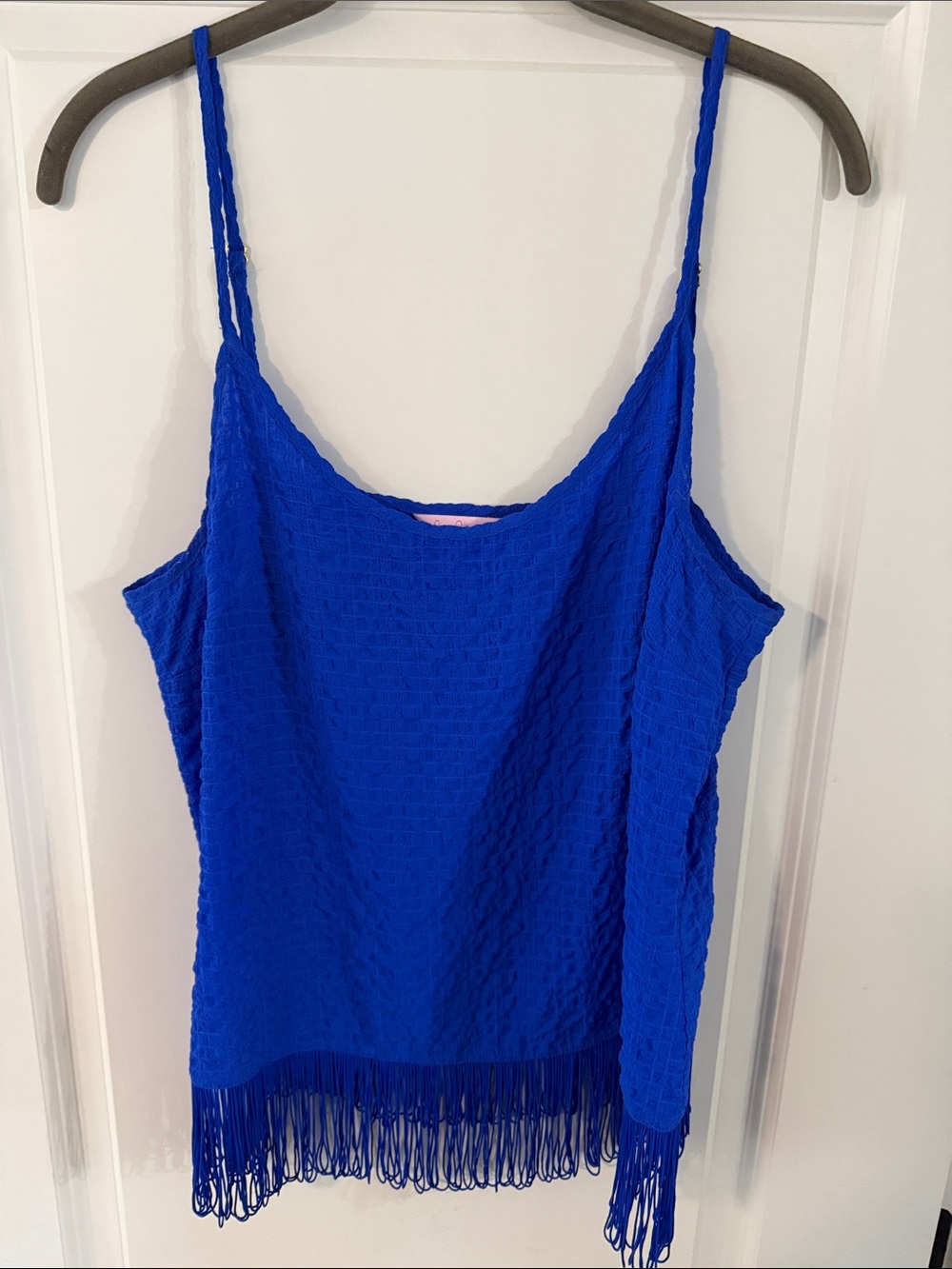 Lilly Pulitzer Cobalt Blue Fringe Hem Camisole